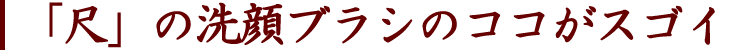 熊野筆「尺」洗顔ブラシ ブラック 「尺」の洗顔ブラシのココがスゴイ!!