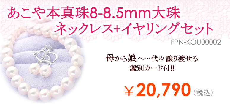 ������{�^��8-8.5mm���l�b�N���X+�C�������O�Z�b�g FPN-KOU00002 